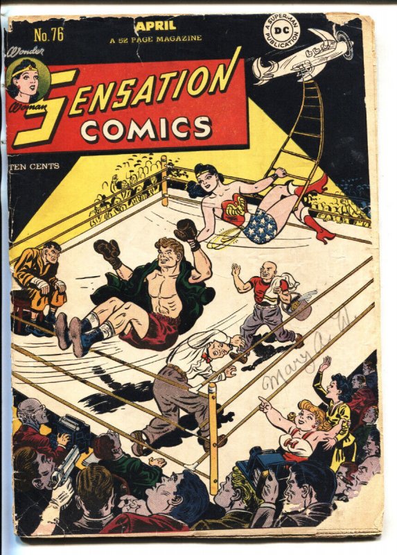 Sensation Comics #76 (DC Comics, 1948), raw, ungraded comic book — front cover