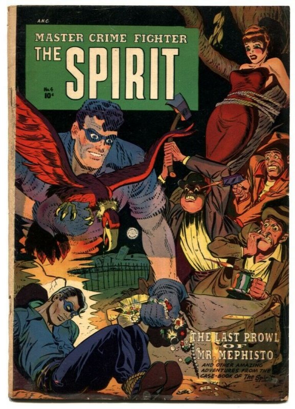Spirit #4 (Fiction House, 1953), raw comic book in VG- condition — front cover