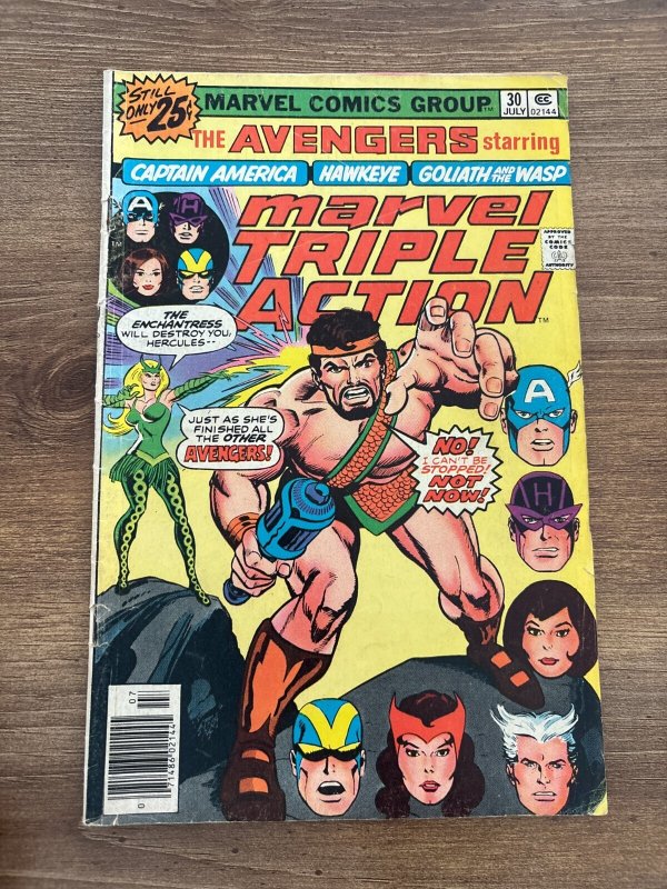 Marvel Triple Action #30 (Marvel Comics), raw comic book in VG condition — front cover