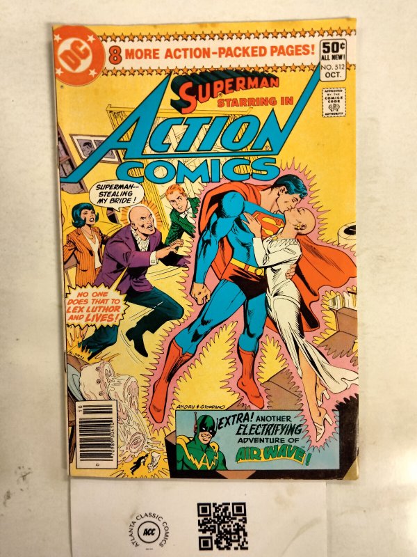 Action Comics #512 (DC Comics), raw comic book in FN condition — front cover
