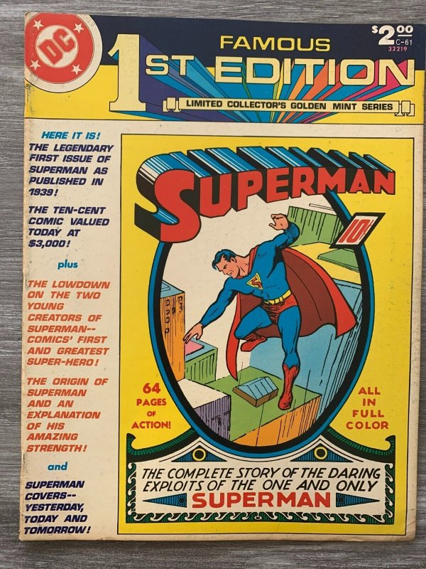 1979 Famous First Edition DC Treasury C-61 Vg/fn 5.0 Superman Reprint (DC Comics, 1979), raw comic book in VG/FN 5.0 condition — front cover
