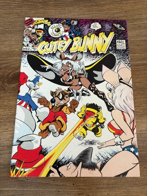 Cutey Bunny #5, raw comic book in NM condition — front cover