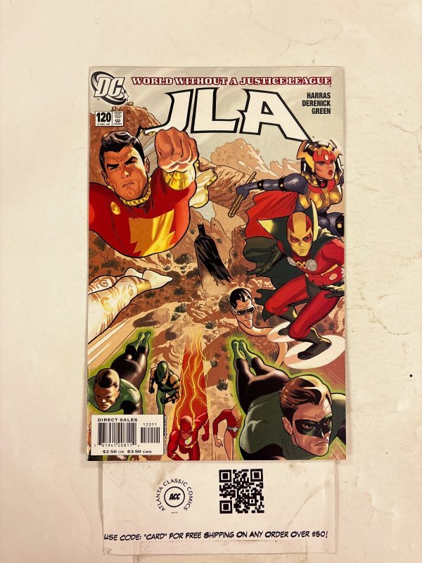 JLA #120 (DC Comics, 2005), raw comic book in NM condition — front cover