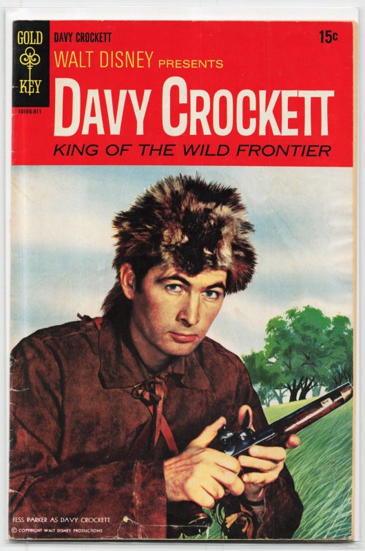 Davy Crockett King of the Wild Frontier #2 (1969), raw, ungraded comic book — front cover