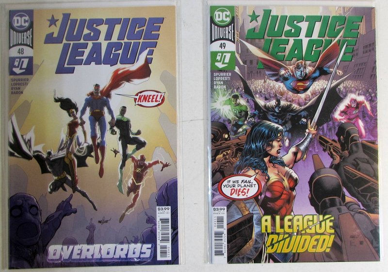 2020 Justice League Lot of 2 #48, 49 DC Comics NM 1st Print Comic Books (DC Comics, 2020), raw comic book in NM condition — front cover