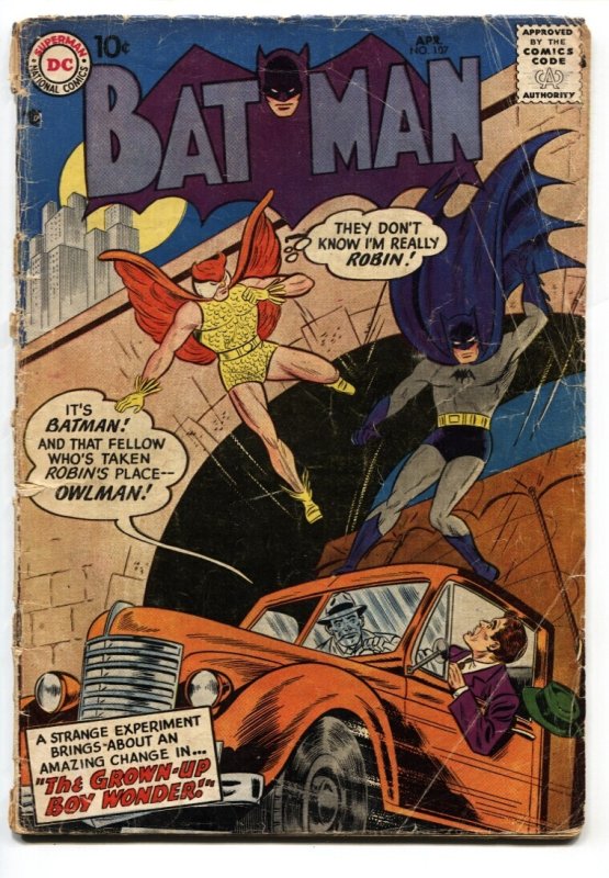 Batman #107 (DC Comics, 1957), raw, ungraded comic book — front cover