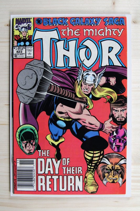 The Mighty Thor #423 (Marvel Comics, 1990), raw comic book in VF+ 8.5 condition — front cover