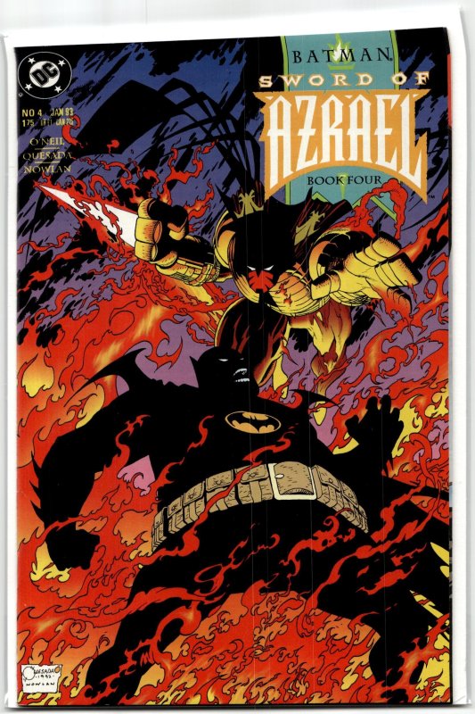 Batman: Sword of Azrael #4 (DC Comics, 1993), raw, ungraded comic book — front cover