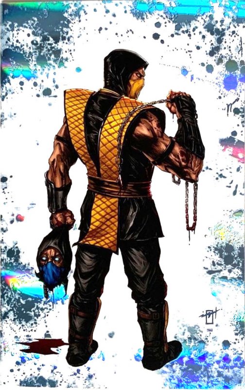 Fame: Ed Boon Mortal Kombat Baraka Varnish/white Spot Foil/red Spot Foil Set Coa, raw, ungraded comic book — front cover