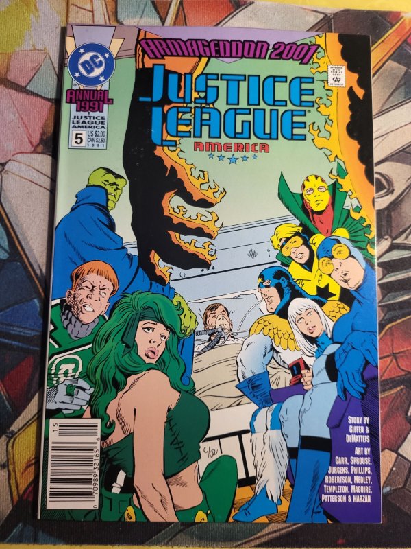 Justice League America Annual #5 (1991), raw, ungraded comic book — front cover