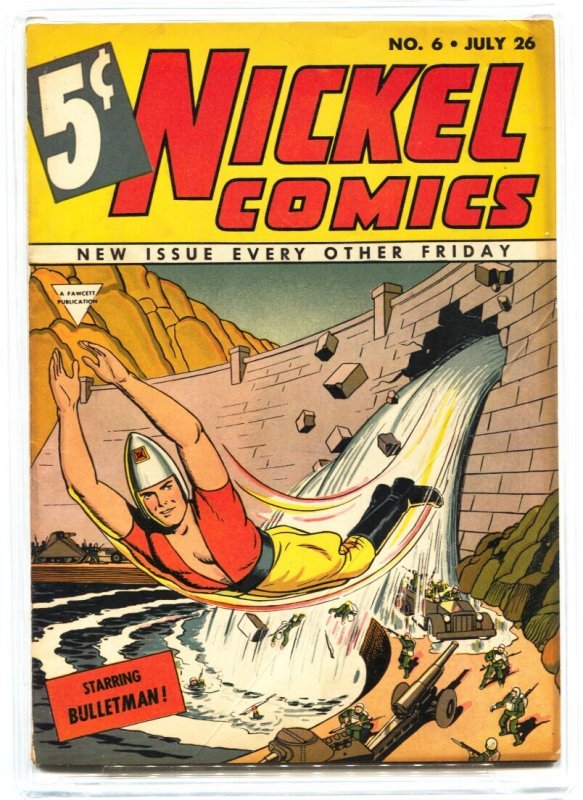 Nickel #6 (Fawcett Publications, 1940), raw, ungraded comic book — front cover