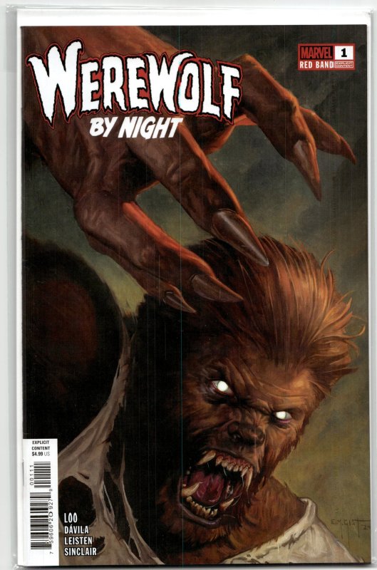 Werewolf by Night: Red Band #1 (2024), raw, ungraded comic book — front cover