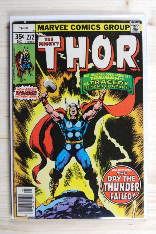 Thor #272 (Marvel Comics, 1978), raw comic book in VF 8.0 condition — front cover