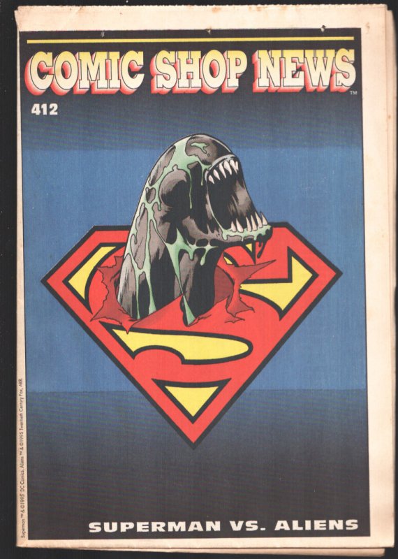 Comic Shop News #412 (1995), raw, ungraded comic book — front cover