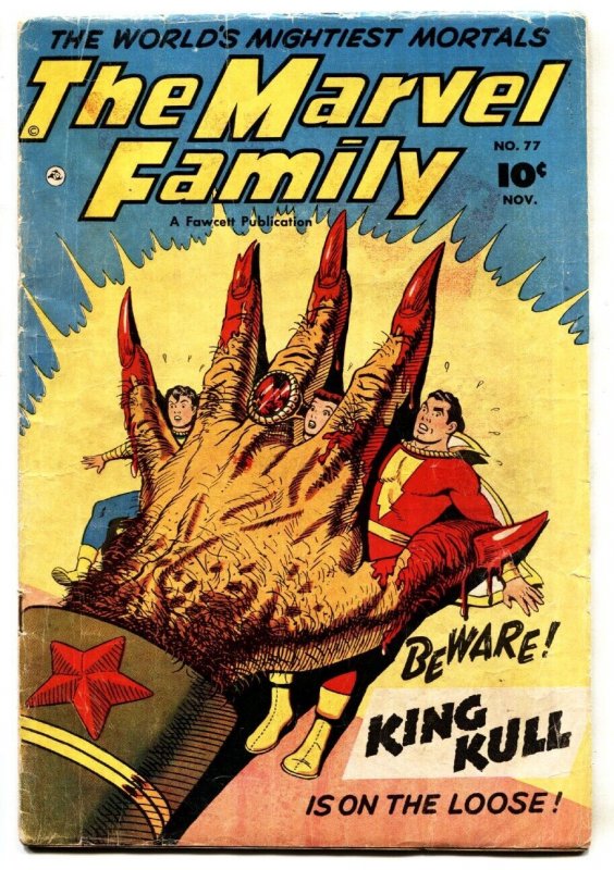 Marvel Family #77 (Fawcett Publications), raw, ungraded comic book — front cover