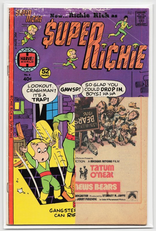 Super Richie #6 (1976), raw, ungraded comic book — front cover