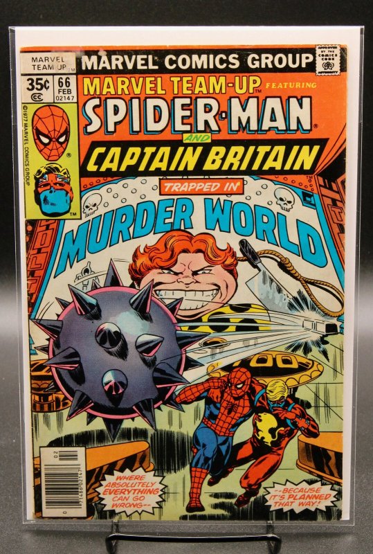 Marvel Team-Up: Murder-World #66 (Marvel Comics, 1978), raw, ungraded comic book — front cover