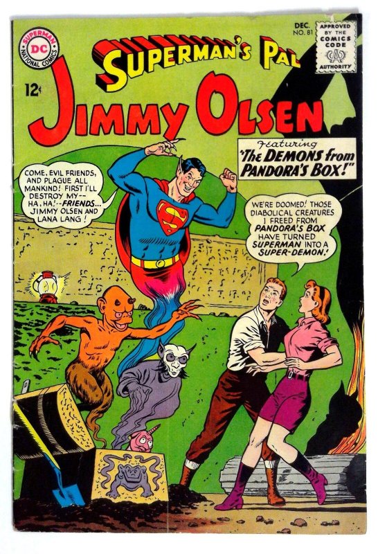 Superman's Pal Jimmy Olsen #81 (DC Comics, 1964), raw comic book in VG condition — front cover