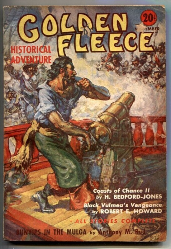 Golden Fleece Pulp November 1938- Black Vulmea's Vegeance -Robert E Howard (1938), raw, ungraded comic book — front cover