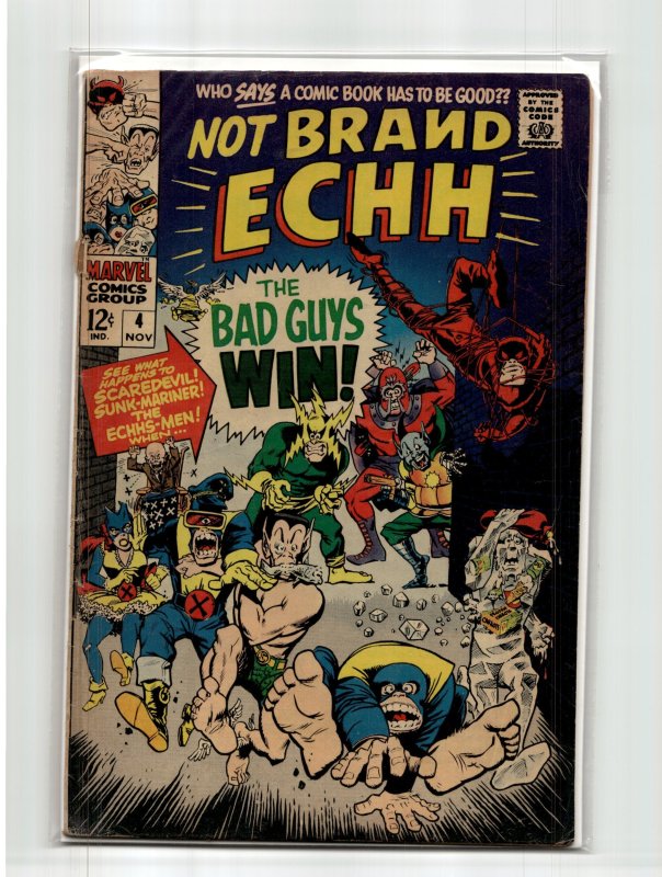Not Brand Echh #4 (Marvel Comics, 1967), raw, ungraded comic book — front cover