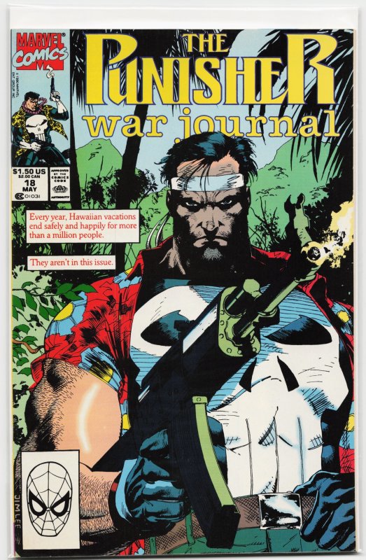The Punisher War Journal #18 (Marvel Comics, 1990), raw, ungraded comic book — front cover