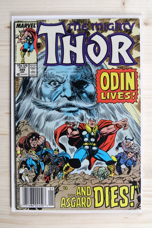 Thor #399 (Marvel Comics, 1989), raw comic book in VF+ 8.5 condition — front cover