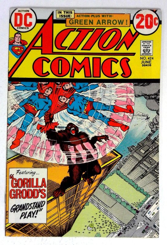 Action #424 (DC Comics, 1973), raw comic book in VG condition — front cover