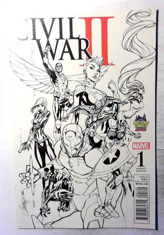 Civil War II #1 (Marvel Comics, 2016), raw comic book in 9.6 condition — front cover