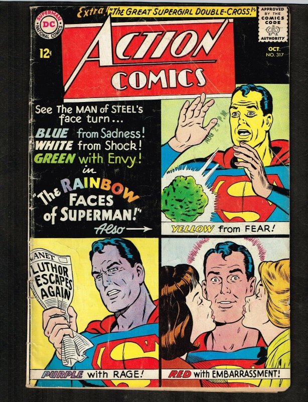 Action Comics #317 (DC Comics, 1964), raw comic book in 3.0 condition — front cover