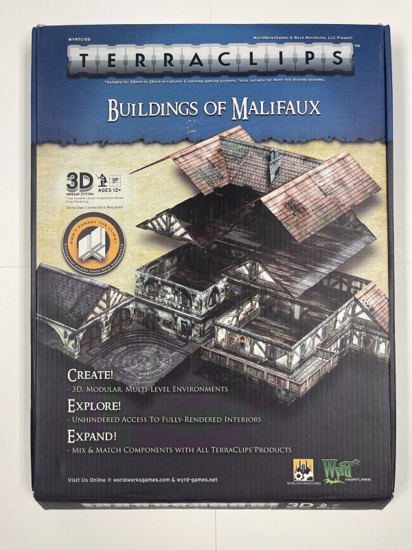 Terraclips Buildings of Malifaux 3D Terrain System Wyrd Miniatures World 4 TB50, raw, ungraded comic book — front cover