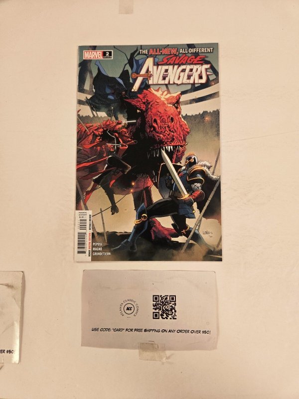 Savage Avengers #2 (Marvel Comics), raw comic book in NM condition — front cover