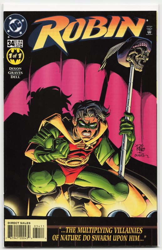 Robin #34 (DC Comics, 1996), raw, ungraded comic book — front cover
