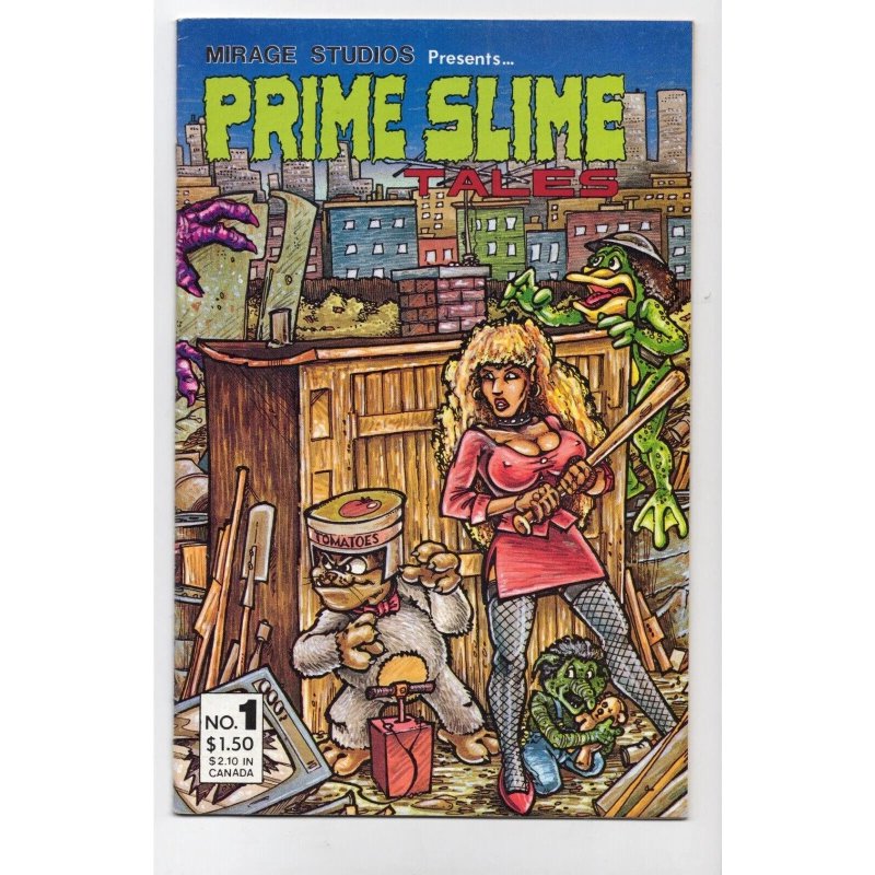 Prime Slime Tales #1 (Mirage Studios, 1986), raw comic book in VF+ 8.5 condition — front cover