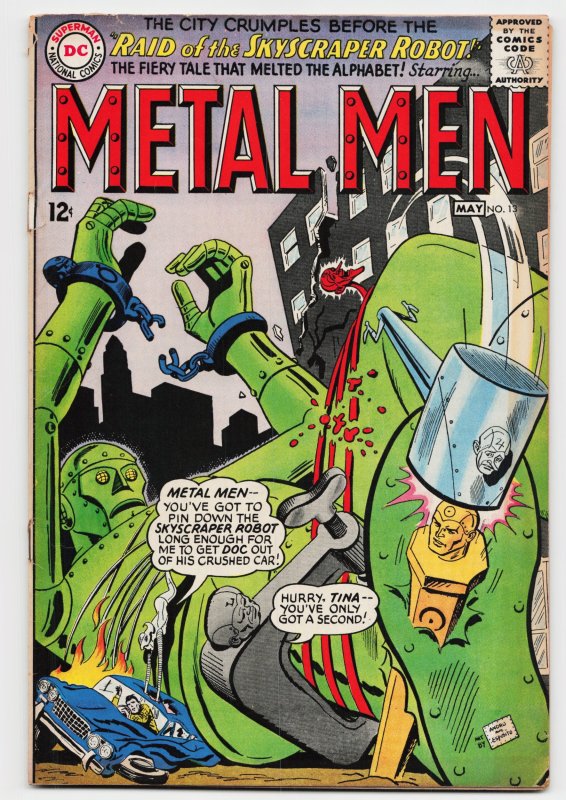 Metal Men #13 (DC Comics, 1965), raw, ungraded comic book — front cover