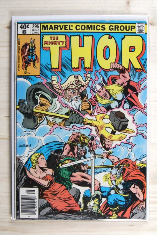Thor #296 (Marvel Comics, 1980), raw comic book in VF- 7.5 condition — front cover