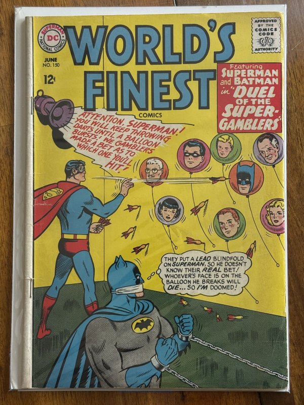 World's Finest Comics #150 (DC Comics, 1965), raw comic book in VG/FN 5.0 condition — front cover