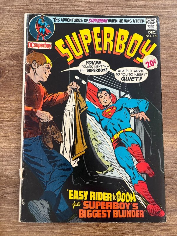 Superboy #170 (DC Comics), raw comic book in VG/FN condition — front cover