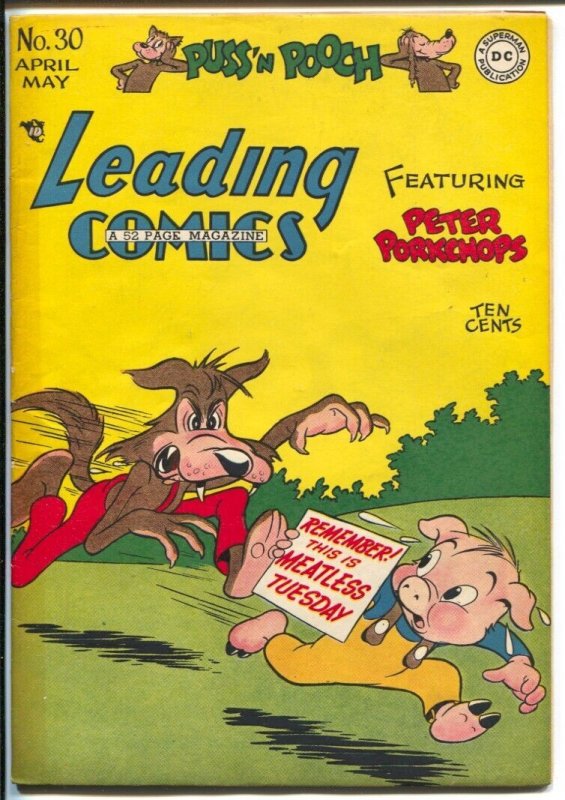 Leading #30 (DC Comics, 1948), raw comic book in FN/VF condition — front cover
