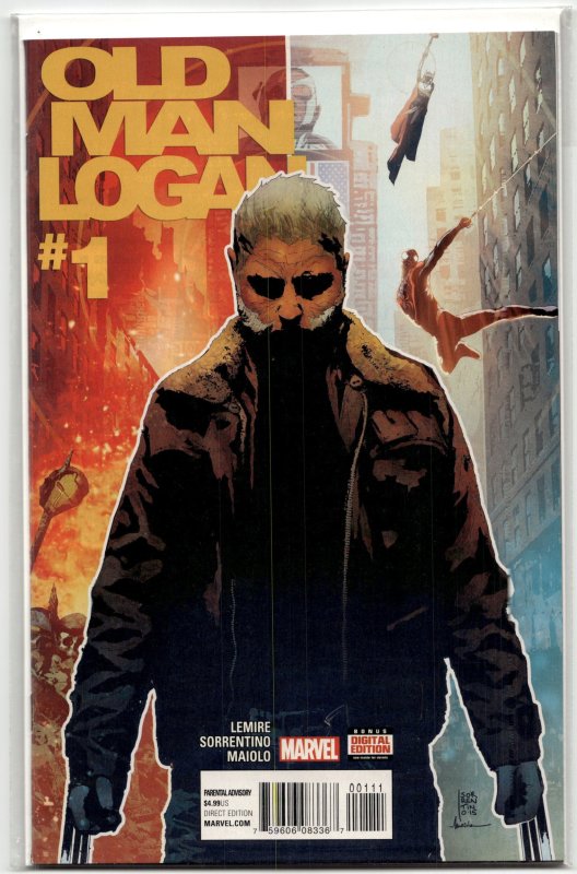 Old Man Logan #1 (Marvel Comics, 2016), raw, ungraded comic book — front cover