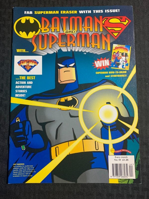1999 Batman AND Superman Magazine #44 (1999), raw comic book in 7.0 condition — front cover