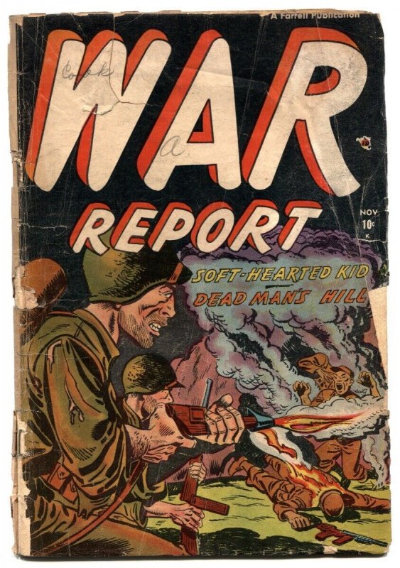 War Report #2 (1952), raw, ungraded comic book — front cover