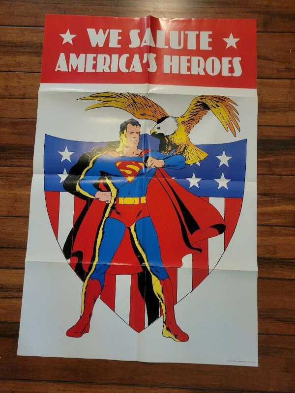 Superman Poster 2001-Patriotic Image-Originally Used on the Cover of Superman... (2001), raw, ungraded comic book — front cover