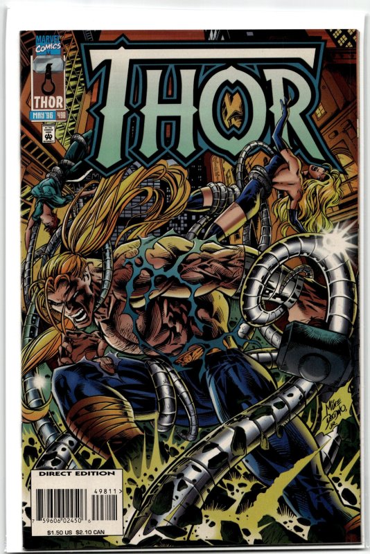 Thor #498 (Marvel Comics, 1996), raw, ungraded comic book — front cover