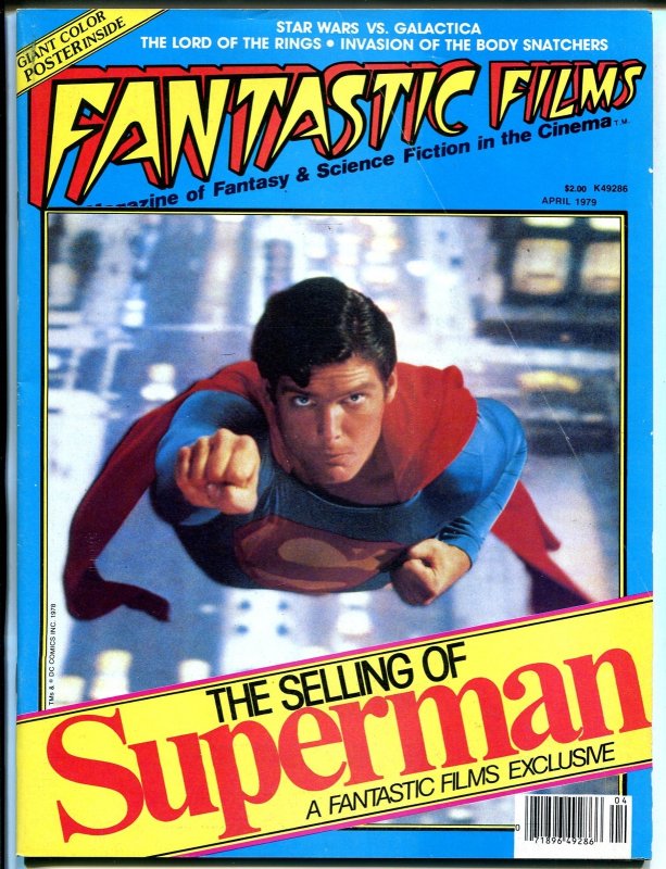 MAG: Fantastic Films 4/1979-Superman-Star Wars-Battle Star Gsalactica-FN-, raw comic book in FN- condition — front cover