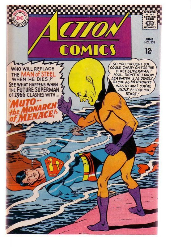 Action Comics #338 (DC Comics, 1966), raw comic book in VG/FN condition — front cover