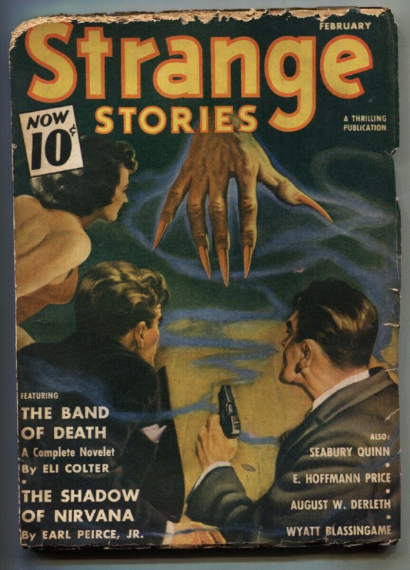 Strange Stories--Feb 1941-- Band of Death-- Shadow of Nirvana--Pulp Magazine (1941), raw, ungraded comic book — front cover