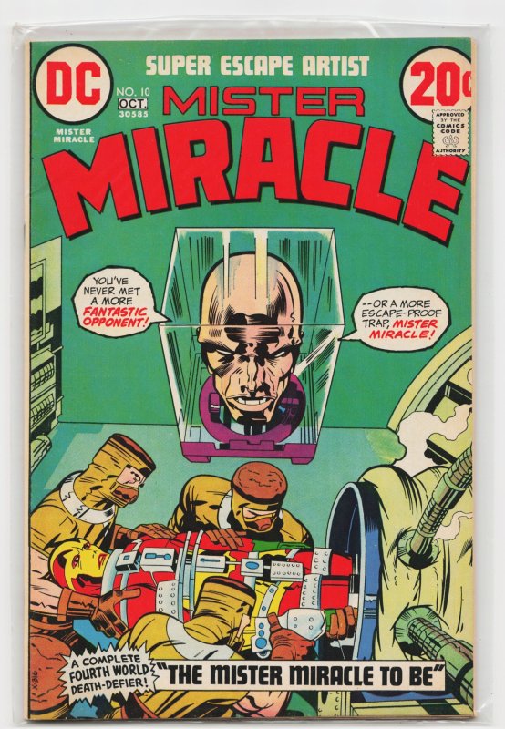 Mister Miracle #10 (DC Comics, 1972), raw, ungraded comic book — front cover