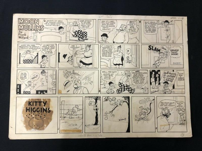 Moon Mullins Original Comic Strip Art August #12 (1951), raw, ungraded comic book — front cover