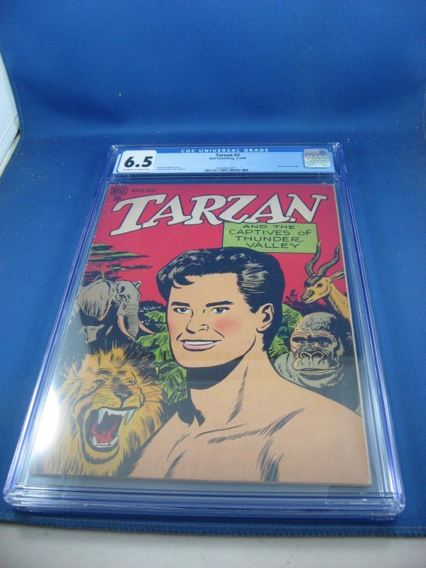 Tarzan #2 (1948), CGC 6.5 graded comic book, Universal Blue label — front cover in its holder