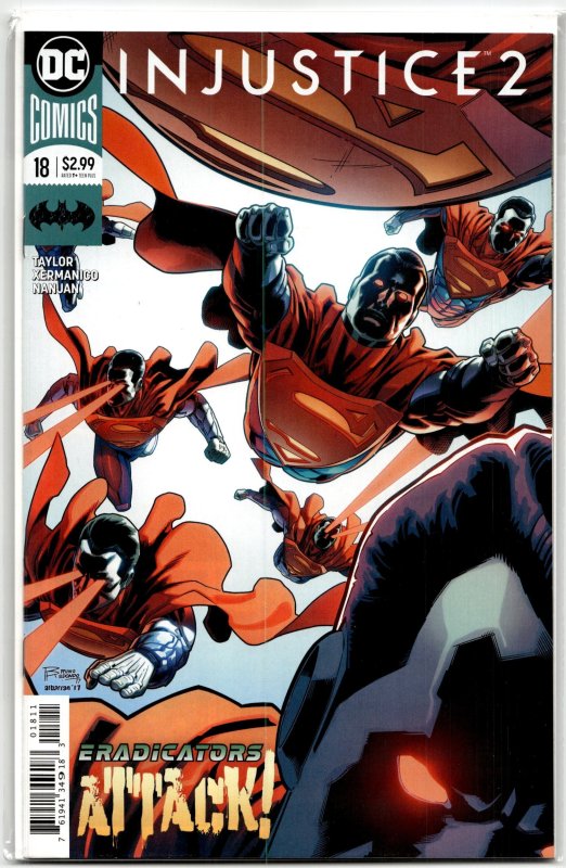Injustice 2 #18 (2017), raw, ungraded comic book — front cover